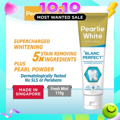 PEARLIE WHITE® Blanc Perfect Professional Whitening Fluoride Toothpaste (Actively Removes Stains to Restore Whiteness and Shine to Teeth) 110g image