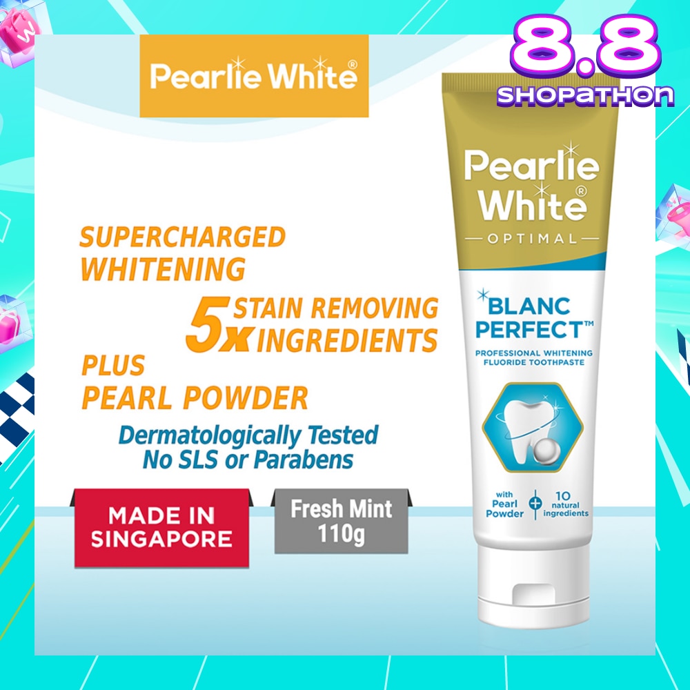 Blanc Perfect Professional Whitening Fluoride Toothpaste (Actively Removes Stains to Restore Whiteness and Shine to Teeth) 110g