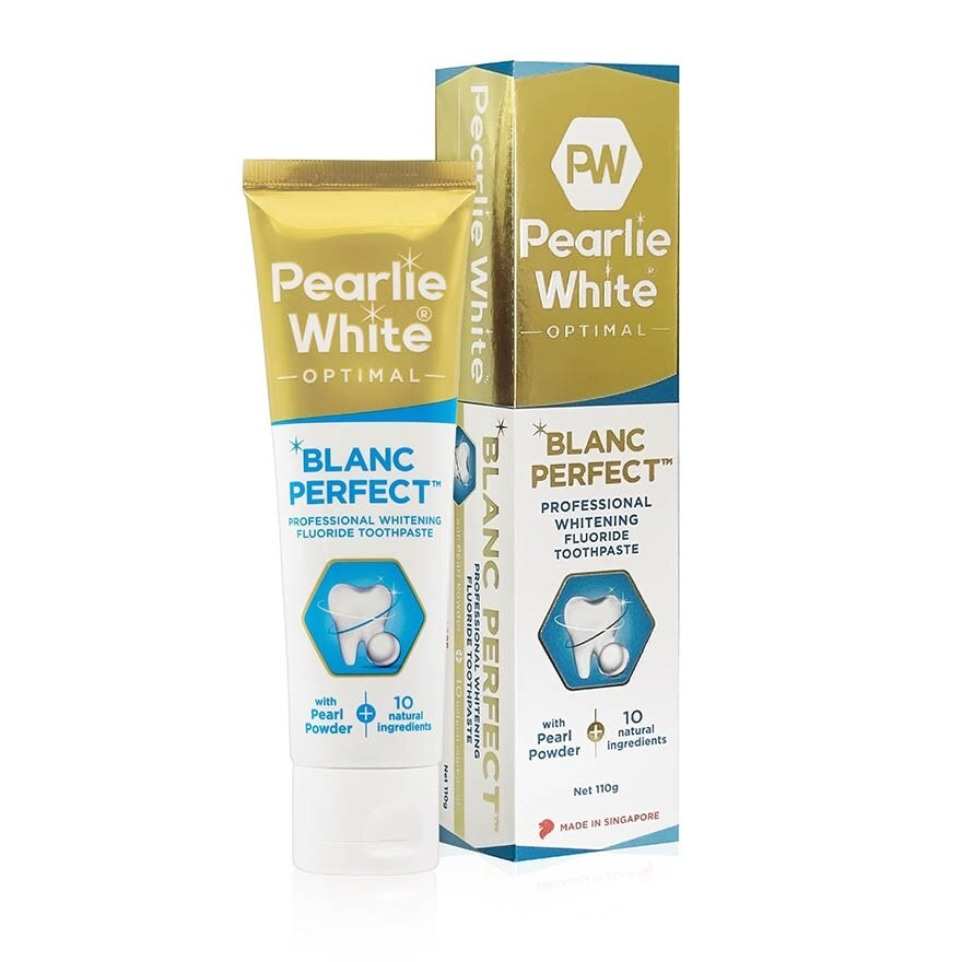 Blanc Perfect Professional Whitening Fluoride Toothpaste (Actively Removes Stains to Restore Whiteness and Shine to Teeth) 110g