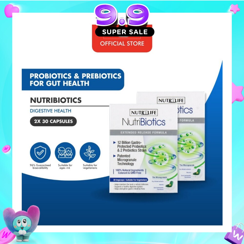 Nutribiotics Probiotics Vegetarian Capsules Twin Pack 30s x 2 image