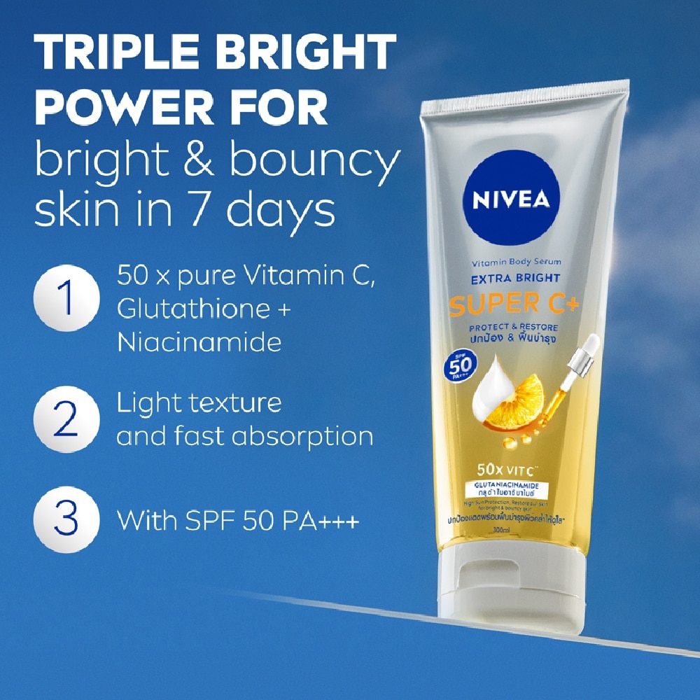 Extra Brightening Super C (Spf 50) For Radiant & Bouncy Skin, 320ml