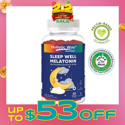 HOLISTIC WAY Sleep Well Melatonin Gummy (Support Sleep Quality) 60s