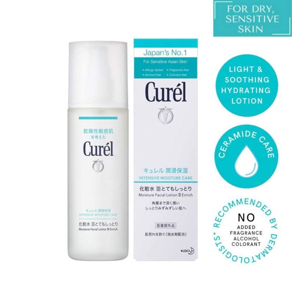 Curél モイスチャーフェイシャルローション エンリッチ 150ml 6本 CUREL Face Lot 3 - Enrich 150ml | Derma Skin Care | Watsons Singapore