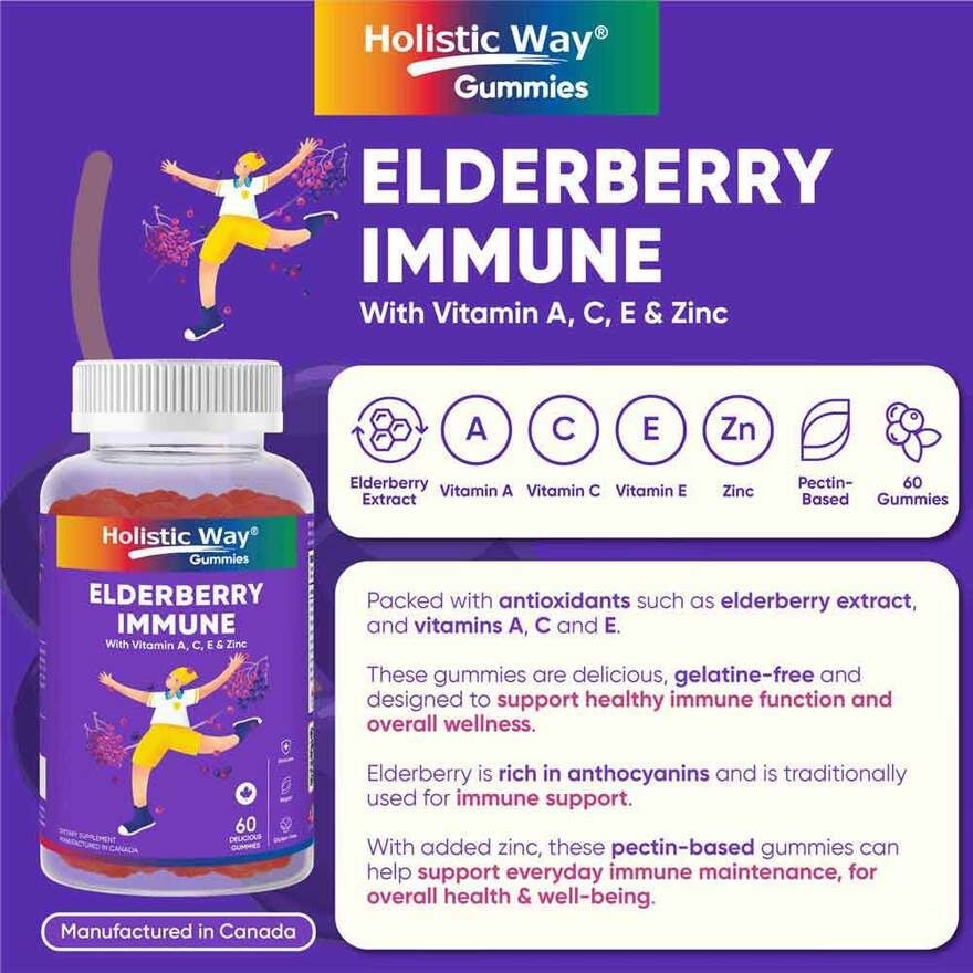 Elderberry Immune Gummy (Support Healthy Immune Function And Overall Wellness) 60s