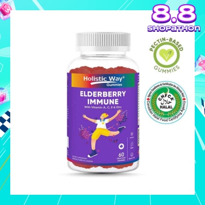 HOLISTIC WAY Elderberry Immune Gummy (Support Healthy Immune Function And Overall Wellness) 60s