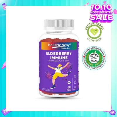 HOLISTIC WAY Elderberry Immune Gummy (Support Healthy Immune Function And Overall Wellness) 60s