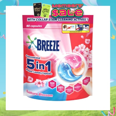 BREEZE - 5 in 1 Power Laundry Capsule Sakura Blossom 40s