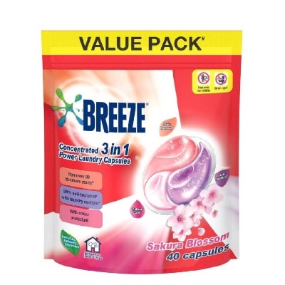 BREEZE Sakura Blossom 3 In 1 Laundry Capsule 40s