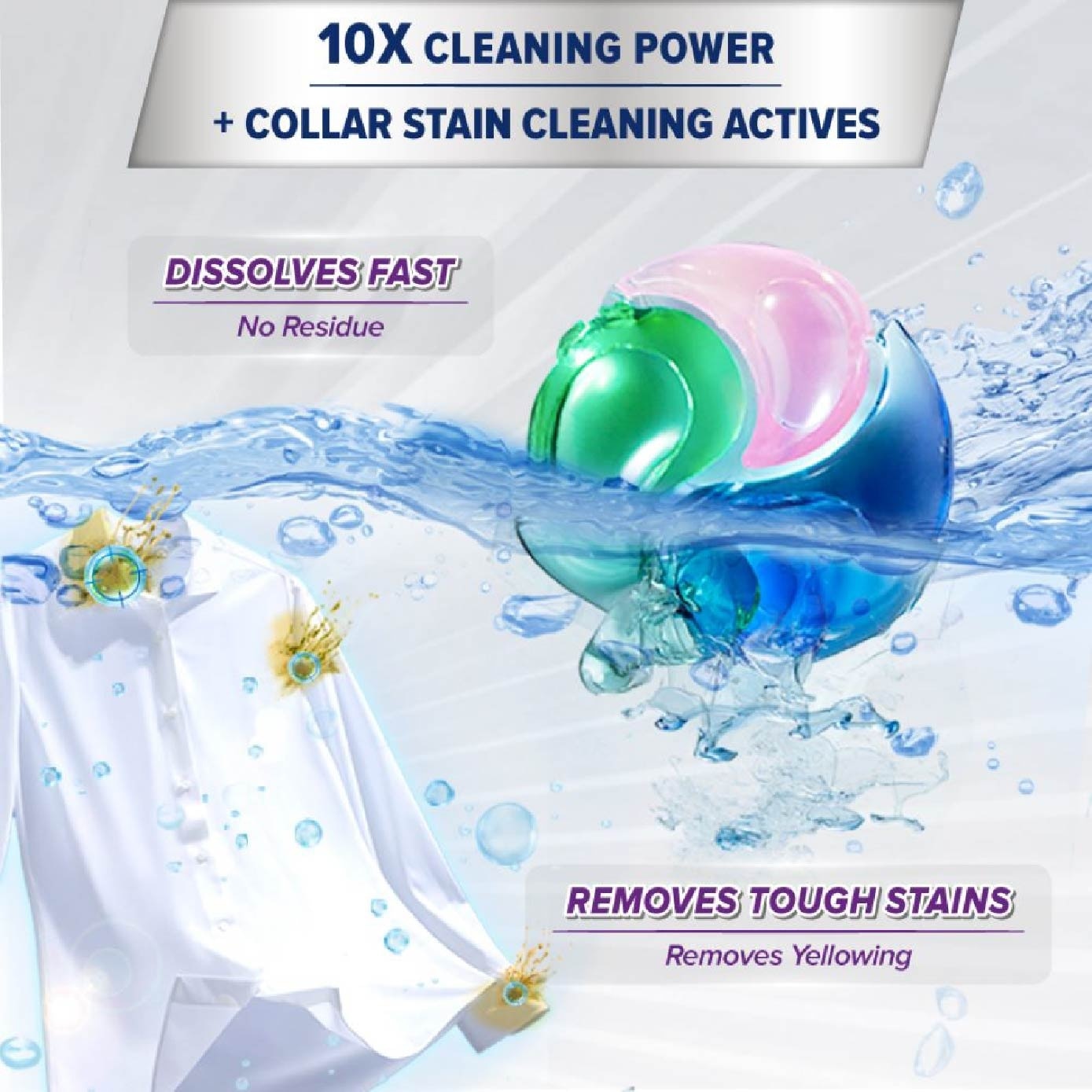 5 in 1 Power Laundry Capsule 72H Lasting Freshness Fresh Lavender 40s