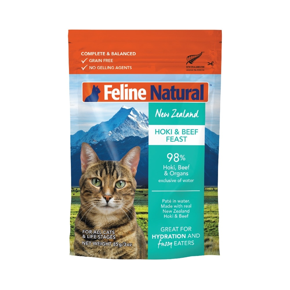 Multipack Beef & Hoki Feast Pouch Cat Food 85g x 12s (Per Box) image