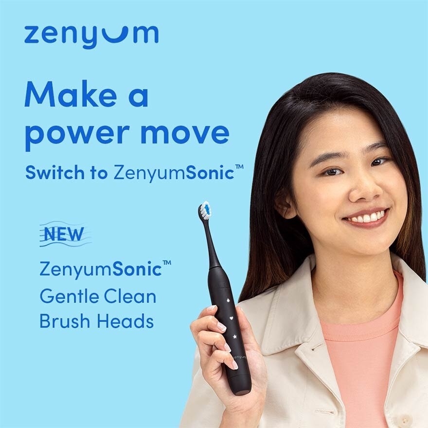 ZenyumSonic Gentle Clean Brush Heads (Black) 2s