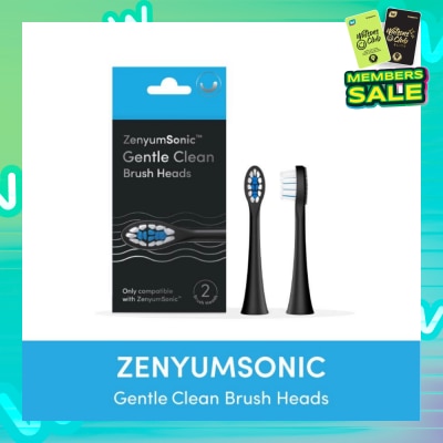 ZENYUM Sonic Gentle Clean Brush Head Black 2s