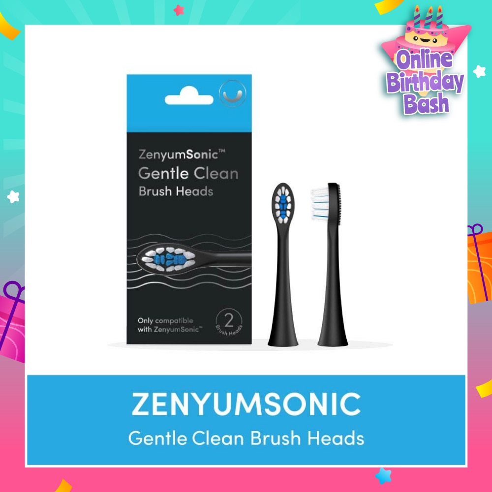 Sonic Gentle Clean Brush Head Black 2s (Expiry: Nov`2025)
