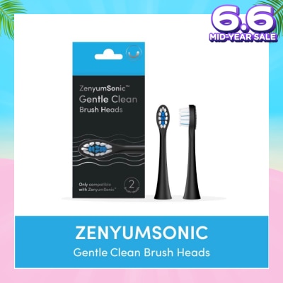 ZENYUM Sonic Gentle Clean Brush Head Black 2s (Expiry: Nov`2025)