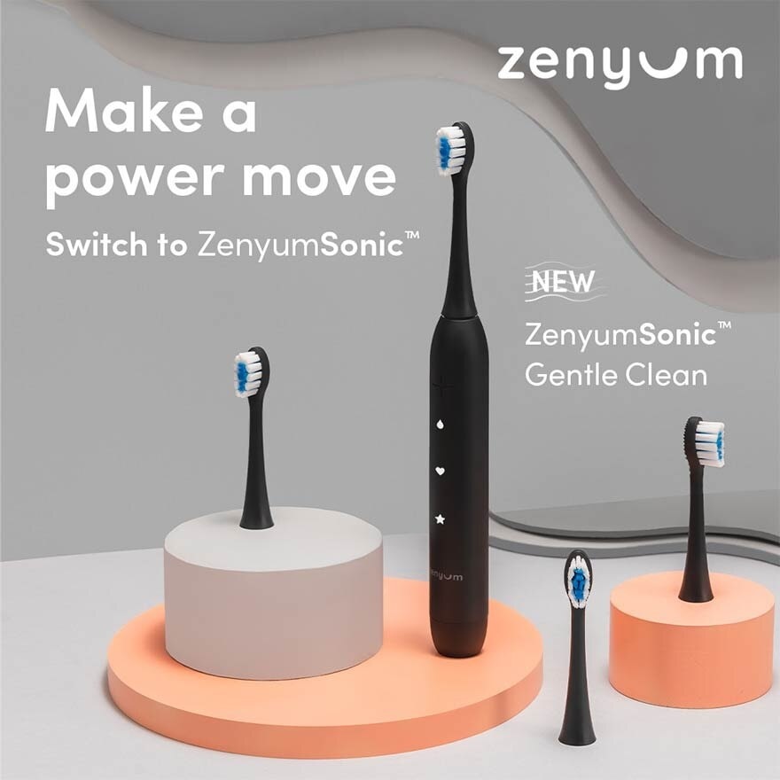 ZenyumSonic Gentle Clean Brush Heads (Black) 2s