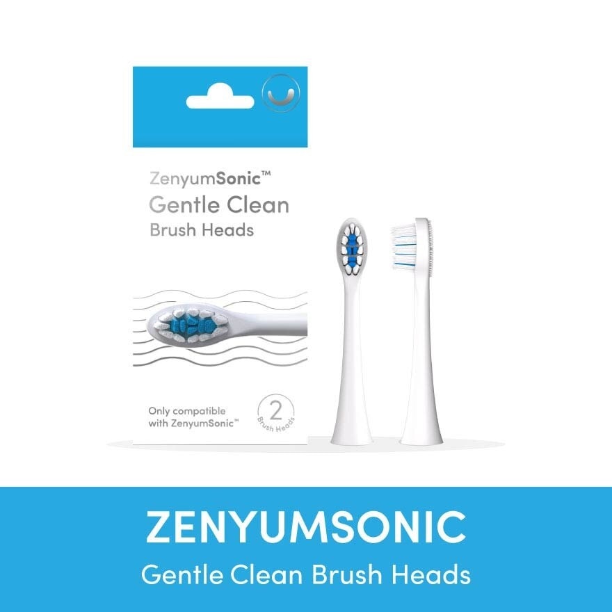 ZenyumSonic Gentle Clean Brush Heads (White) 2s