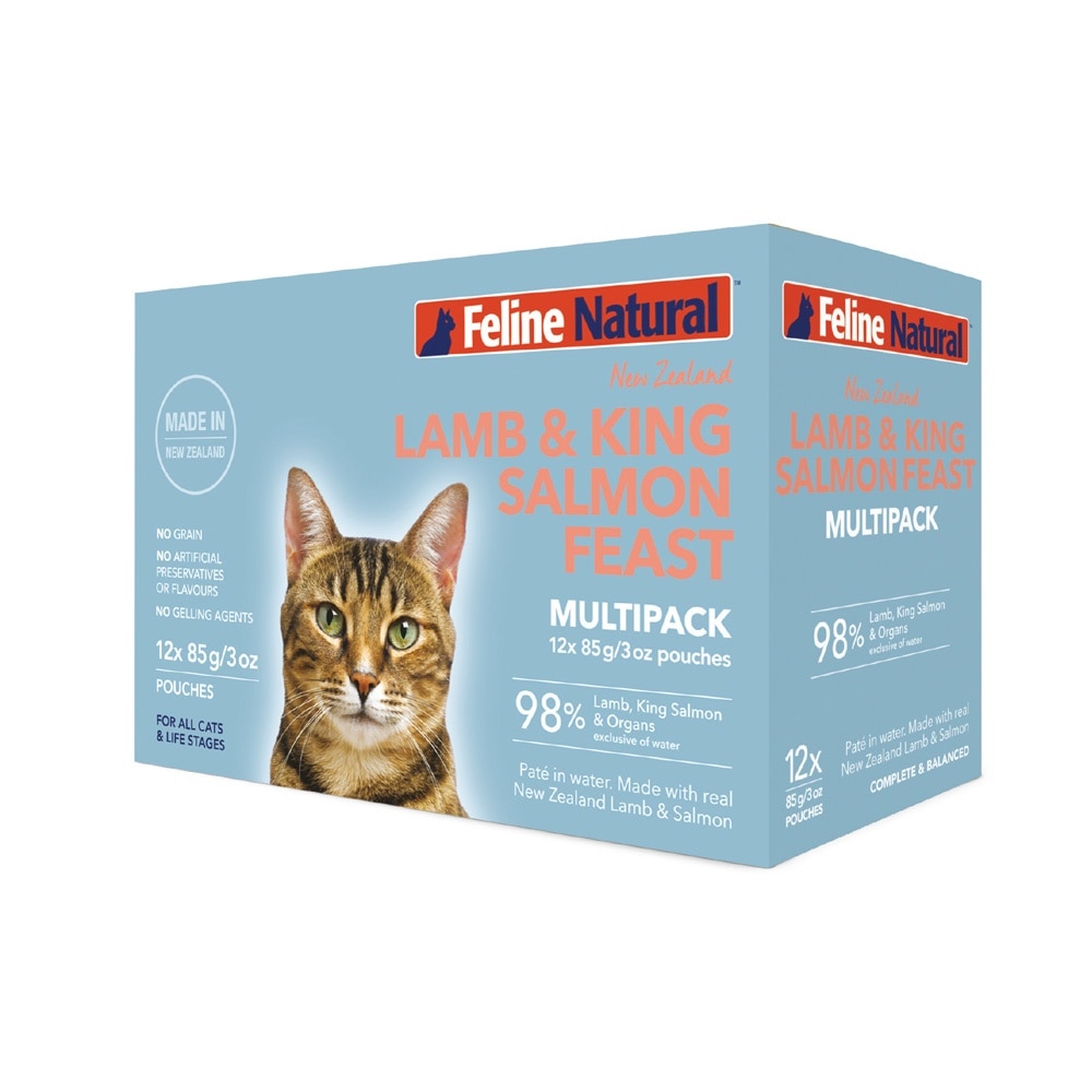 Multipack Lamb & Salmon Feast Pouch Cat Food 85g x 12s (Per Box)