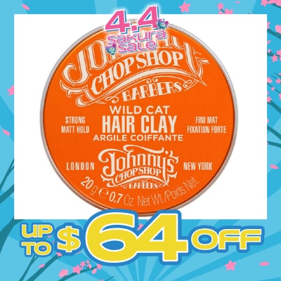 JOHNNY'S CHOP SHOP - Wild Cat Hair Clay (Strong Hold) 70g