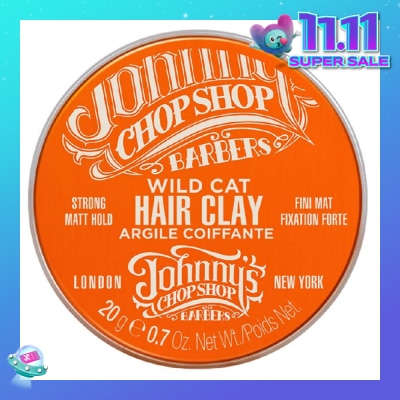 JOHNNY'S CHOP SHOP Wild Cat Hair Clay (Strong Hold) 70g