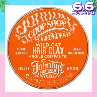 JOHNNY'S CHOP SHOP Wild Cat Hair Clay (Strong Hold) 70g