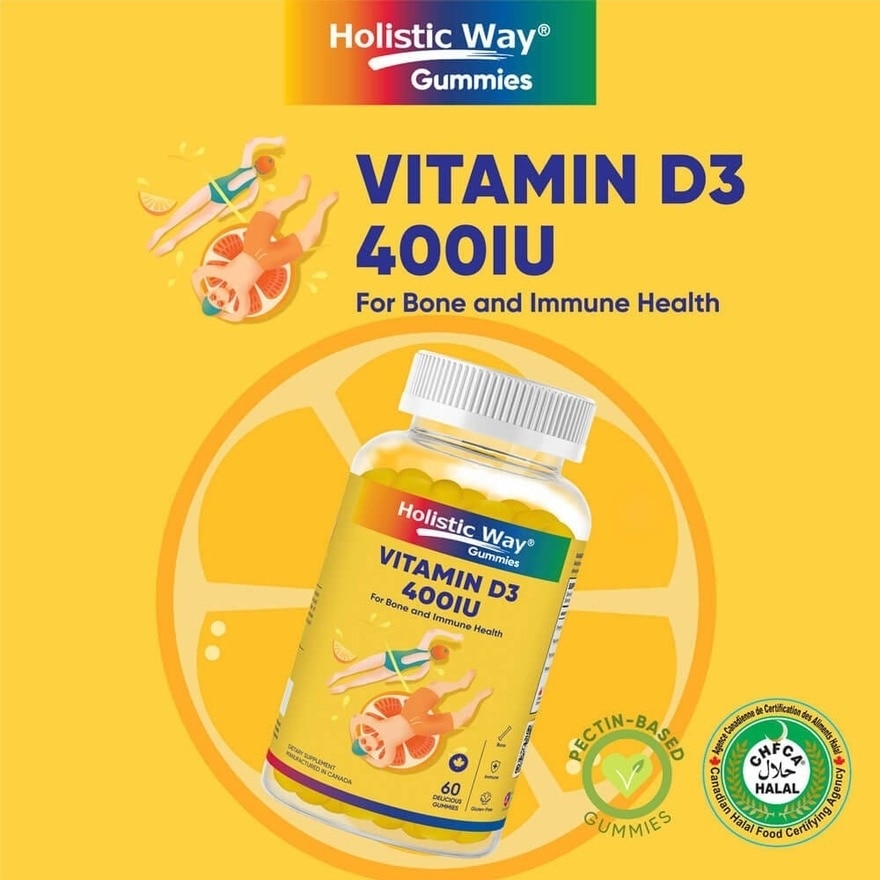 Vitamin D3 400Iu Gummy (For Healthy Bones And Teeth) 60s