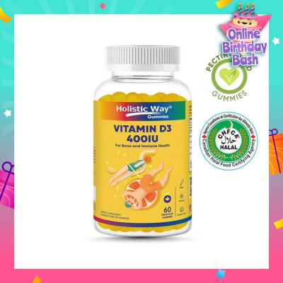HOLISTIC WAY Vitamin D3 400Iu Gummy (For Healthy Bones And Teeth) 60s