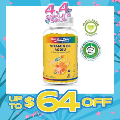 HOLISTIC WAY - Vitamin D3 400Iu Gummy (For Healthy Bones And Teeth) 60s