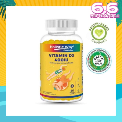HOLISTIC WAY Vitamin D3 400Iu Gummy (For Healthy Bones And Teeth) 60s