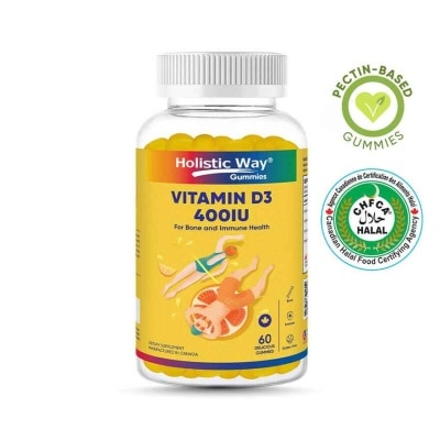 HOLISTIC WAY Vitamin D3 400Iu Gummy (For Healthy Bones And Teeth) 60s