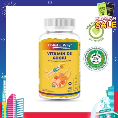 HOLISTIC WAY Vitamin D3 400Iu Gummy (For Healthy Bones And Teeth) 60s
