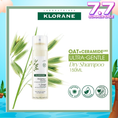 KLORANE Ultra-Gentle Dry Oat & Ceramide Shampoo (To Gently Cleanses, Re[airs Damage & Protect Scalp & Hair) 150ml