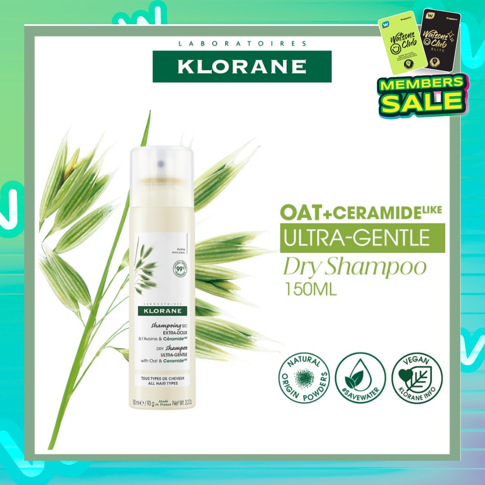 Ultra-Gentle Dry Shampoo with Oat & Ceramide (To Gently Cleanses, Repairs Damage & Protect Scalp & Hair) 150ml