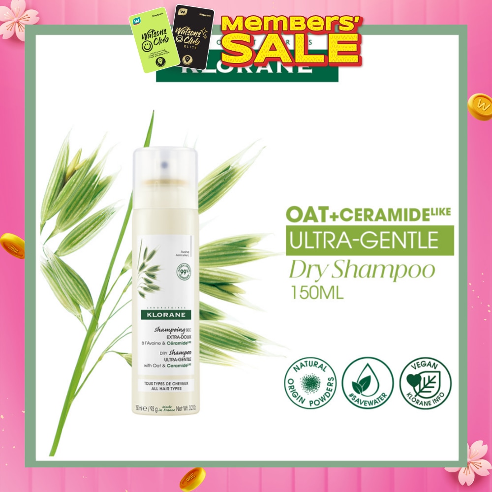 Ultra-Gentle Dry Shampoo with Oat & Ceramide (To Gently Cleanses, Repairs Damage & Protect Scalp & Hair) 150ml