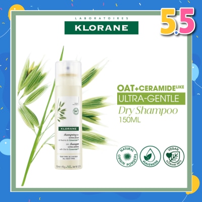 KLORANE Ultra-Gentle Dry Oat & Ceramide Shampoo (To Gently Cleanses, Re[airs Damage & Protect Scalp & Hair) 150ml