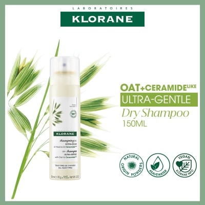 KLORANE Ultra-Gentle Dry Oat & Ceramide Shampoo (To Gently Cleanses, Re[airs Damage & Protect Scalp & Hair) 150ml