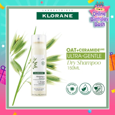 KLORANE Ultra-Gentle Dry Oat & Ceramide Shampoo (To Gently Cleanses, Re[airs Damage & Protect Scalp & Hair) 150ml