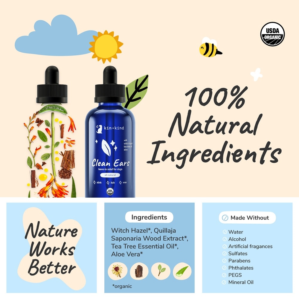 Organic Clean Ears for Dog 118ml