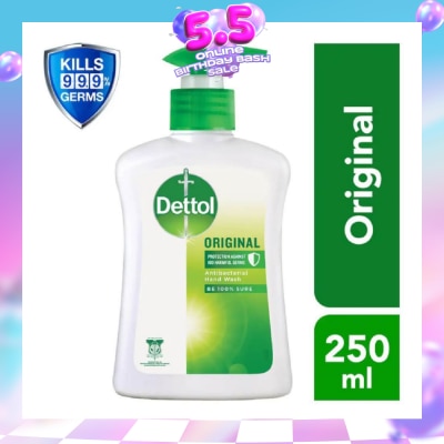 DETTOL - Anti-Bacterial Liquid Hand Wash Original (Kills 99.9% Germs) 250ml