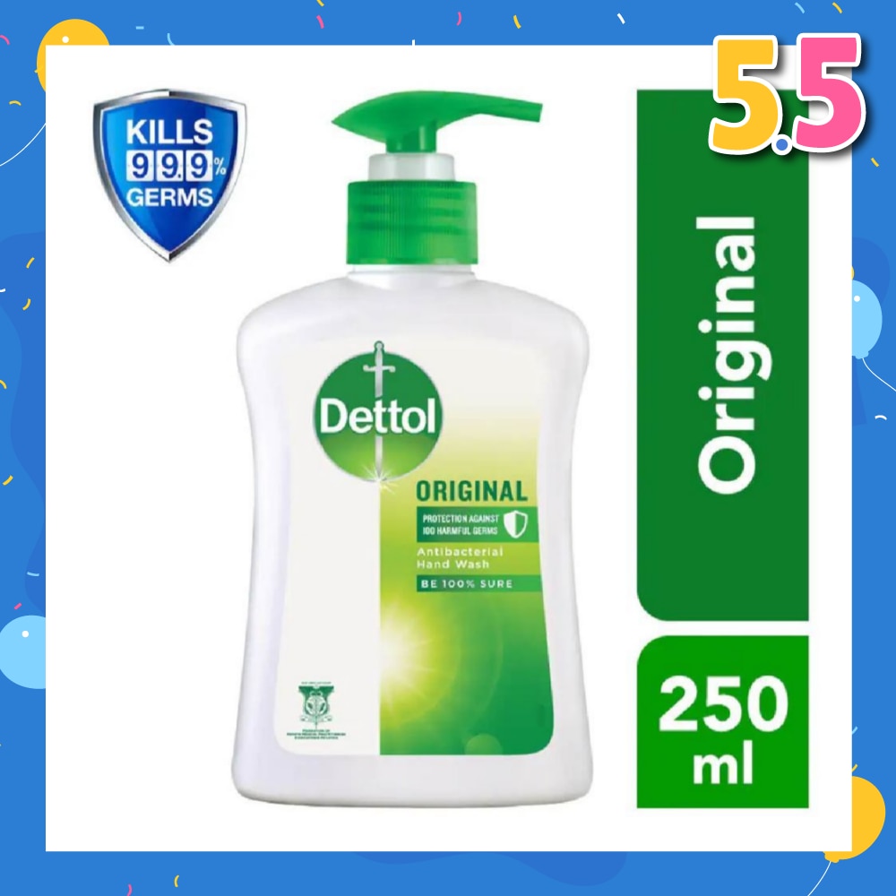Anti-Bacterial Liquid Hand Wash Original (Kills 99.9% Germs) 250ml