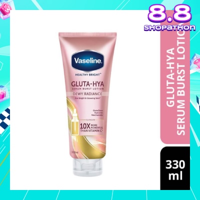 VASELINE Healthy Bright Gluta-Hya Serum Burst Lotion Dewy Radiance (For Bright & Glowing Skin) 330ml