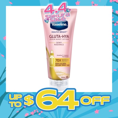 VASELINE - Healthy Bright Gluta-Hya Serum Burst Lotion Dewy Radiance (For Bright & Glowing Skin) 300ml