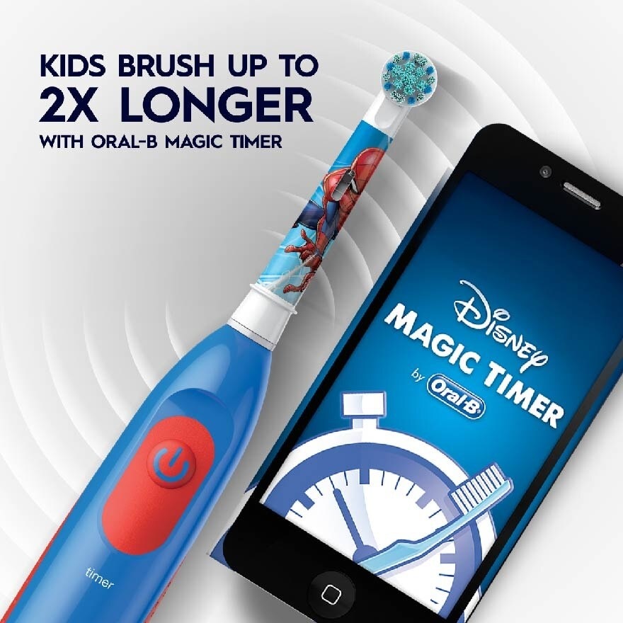 Kids Battery Powered Electric Toothbrush Spiderman 1s