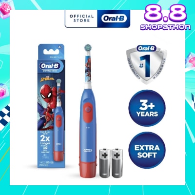 ORAL-B Kids Battery Powered Electric Toothbrush Spiderman 1s