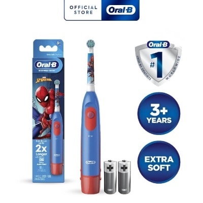 ORAL-B Kids Battery Powered Electric Toothbrush Spiderman 1s