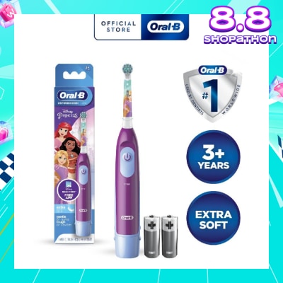 ORAL-B Kids Battery Powered Electric Toothbrush Princess 1s