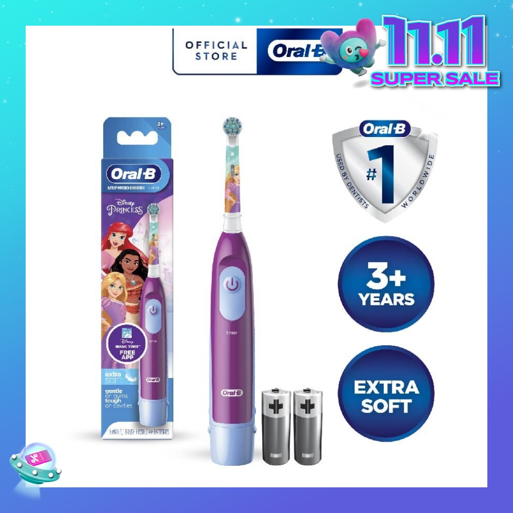 Kids Battery Powered Electric Toothbrush Princess 1s