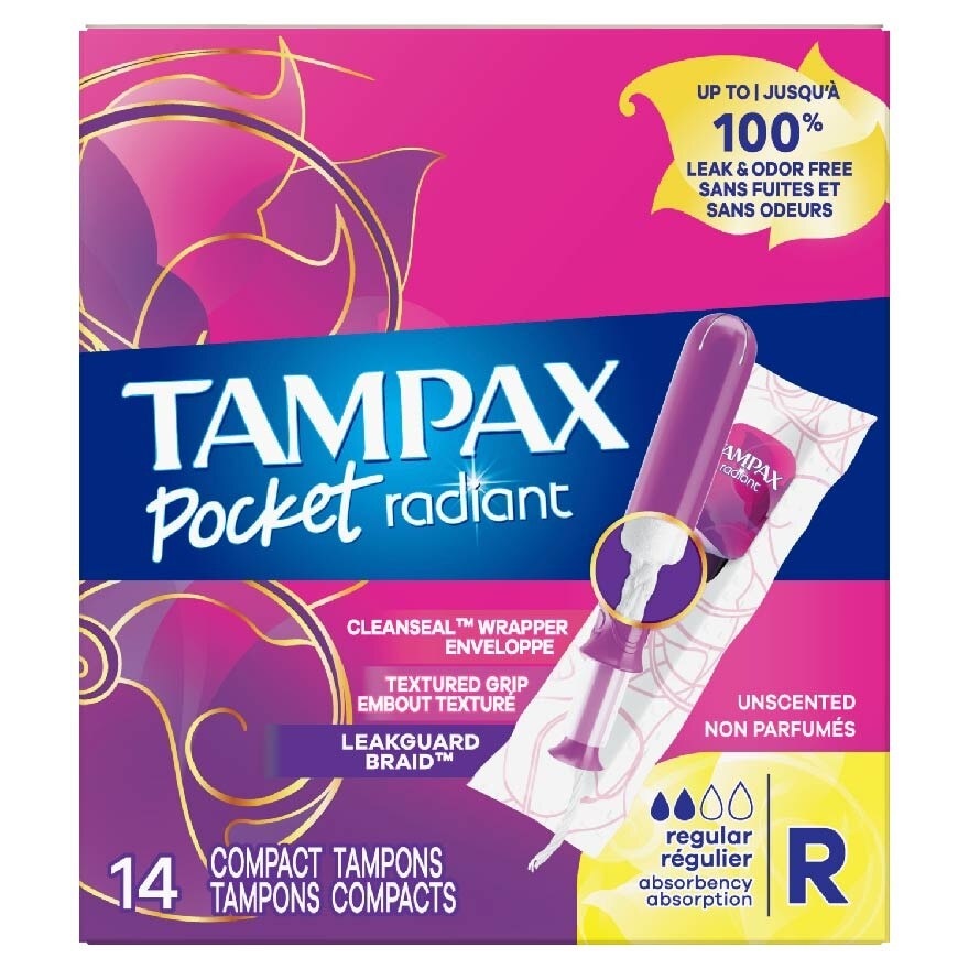 Pocket Radiant Regular (Compact Tampons) 14s