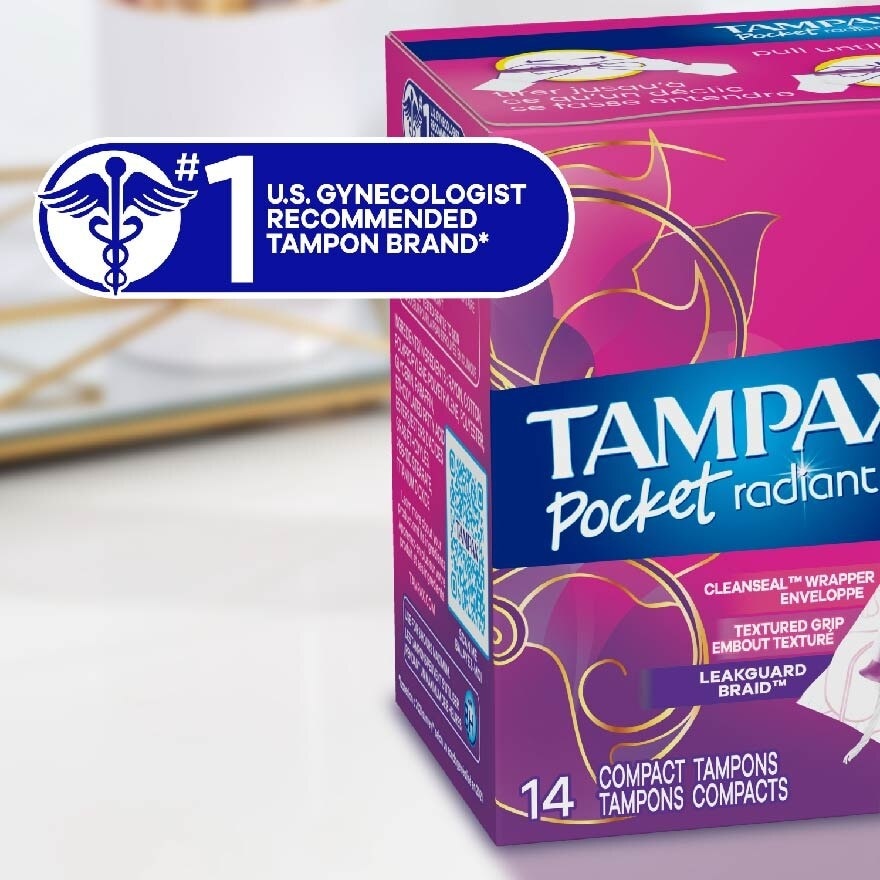 Pocket Radiant Regular (Compact Tampons) 14s