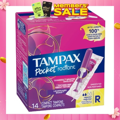 TAMPAX Pocket Radiant Regular (Compact Tampons) 14s