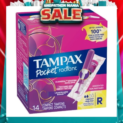 TAMPAX - Pocket Radiant Regular (Compact Tampons) 14s